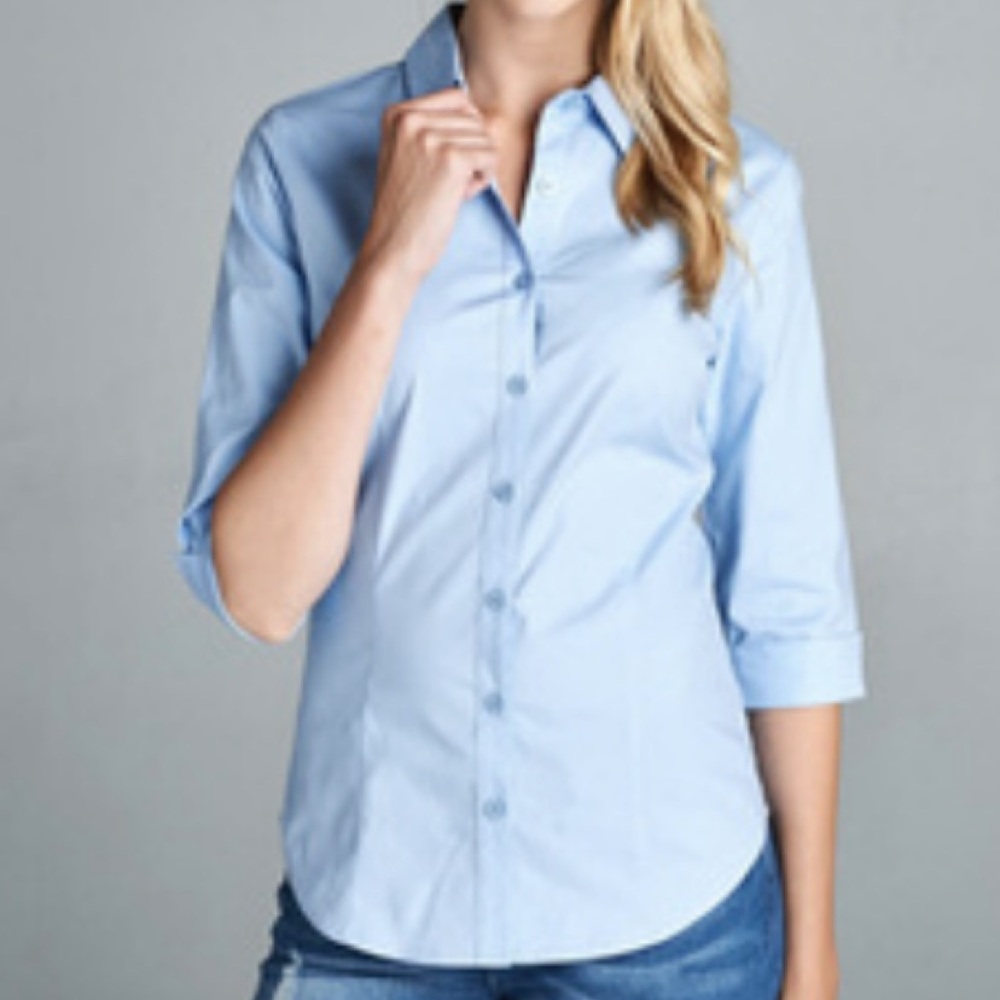 Sky Blue Button Up